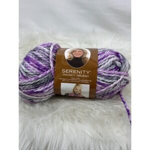 Premier Yarns Deborah Norville Serenity Chunky Majesty Purple Grey White 109yd